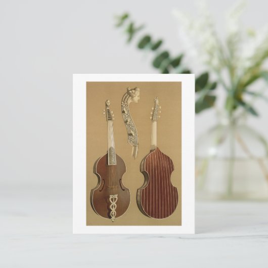 Viola da Gamba, oder Bassviol, von Joachim Tielke Postkarte (Stehend Vorderseite)
