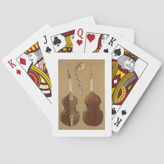 Viola da Gamba, oder Bassviol, von Joachim Tielke Spielkarten (Rückseite)