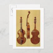 Viola d'Amore, 18. Jahrhundert, aus "Musical Instr Postkarte (Vorne/Hinten)