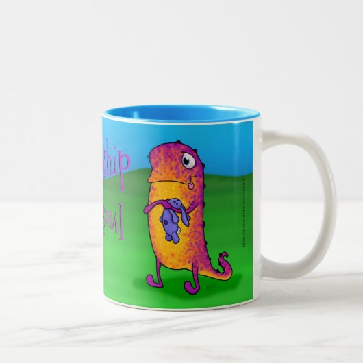 Viola das Monster, w/quote auf Tasse (Rechts)
