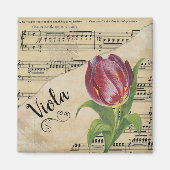 Viola Elegant Vintages Notizbuch Magnet (Vorne)