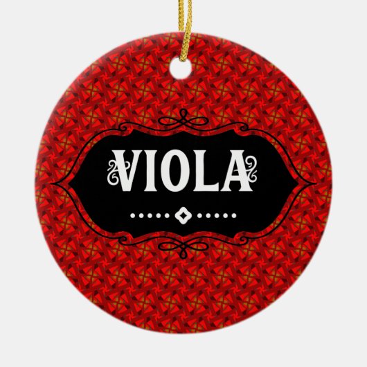 Viola Emblem Keramik Ornament (Vorne)