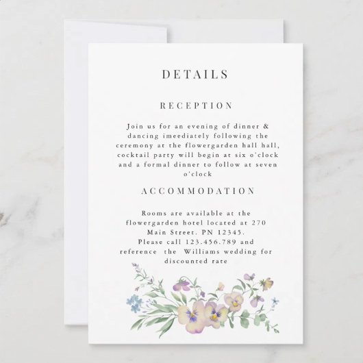 Viola Eucalypt floral Wedding Detail invitation Einladung