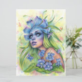 Viola Fantasy Blume Fee Verzauberung Kunst-Karte (Stehend Vorderseite)