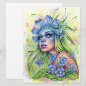 Viola Fantasy Blume Fee Verzauberung Kunst-Karte (Vorne/Hinten)
