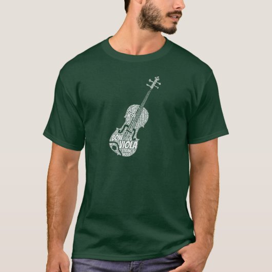 Viola Gestalteter Word Art White Text T-Shirt (Vorderseite)