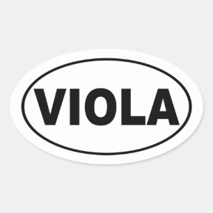 Viola Gift Ovaler Aufkleber