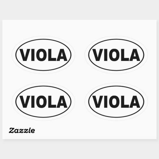 Viola Gift Ovaler Aufkleber (Blatt)