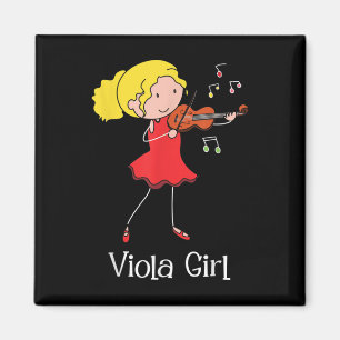 Viola Girl - Violist Symphony Band Jazz Music Lieb Magnet