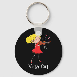 Viola Girl - Violist Symphony Band Jazz Music Lieb Schlüsselanhänger