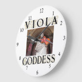 Viola Goddess Große Wanduhr (Winkel)