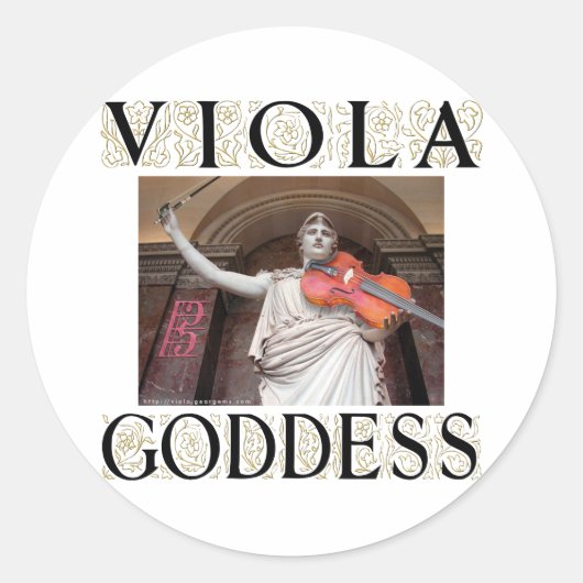 Viola Goddess Runder Aufkleber (Vorderseite)