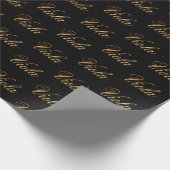 Viola gold Design Lettering Geschenkpapier (Ecke)