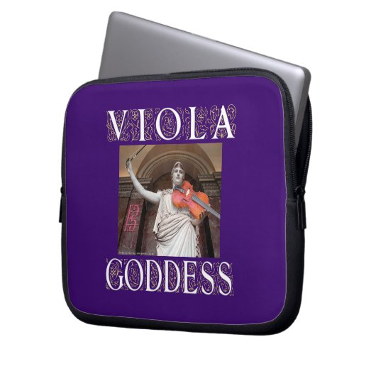 Viola-Göttin Laptopschutzhülle (Vorderseite Links)