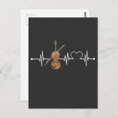 Viola Heartbeat Violin Player Orchestra Musiker Postkarte (Vorne/Hinten)
