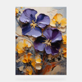 Viola - Impasto Floral Acrylschild (Vorderseite)