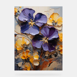 Viola - Impasto Floral Acrylschild