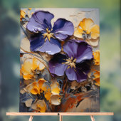 Viola - Impasto Floral Acrylschild (Neutral)