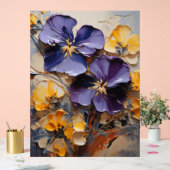 Viola - Impasto Floral Acrylschild (Hochzeit)