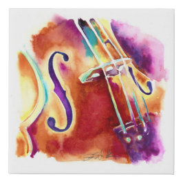 Viola in Lila und gelben Imitaten Leinwand