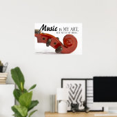 Viola Instrument Postings - Geschenke Geigenspiele Poster (Heimbüro)