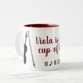 Viola ist die Tasse meines Tees (dunkelrot)