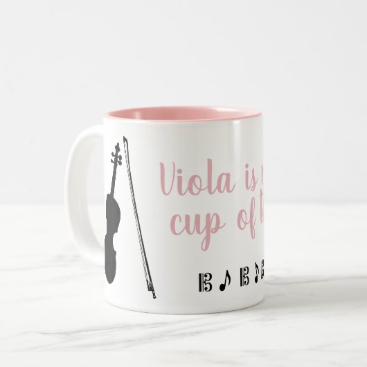 Viola ist die Tasse meines Tees (rosa) (Vorderseite Links)