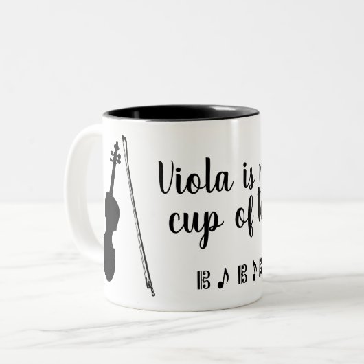 Viola ist die Tasse meines Tees (schwarz) (Vorderseite Links)