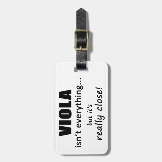 Viola ist nicht alles gepäckanhänger (Vorderseite vertikal)