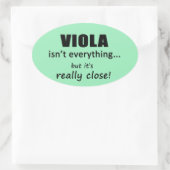 Viola ist nicht alles ovale Aufkleber (Tasche)