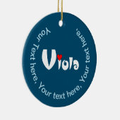 Viola Kleines Herz Keramik Ornament (Rechts)