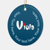 Viola Kleines Herz Keramik Ornament (Links)