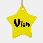 Viola Kleines Herz Keramik Ornament (Rechts)