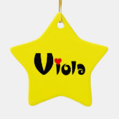 Viola Kleines Herz Keramik Ornament (Hinten)