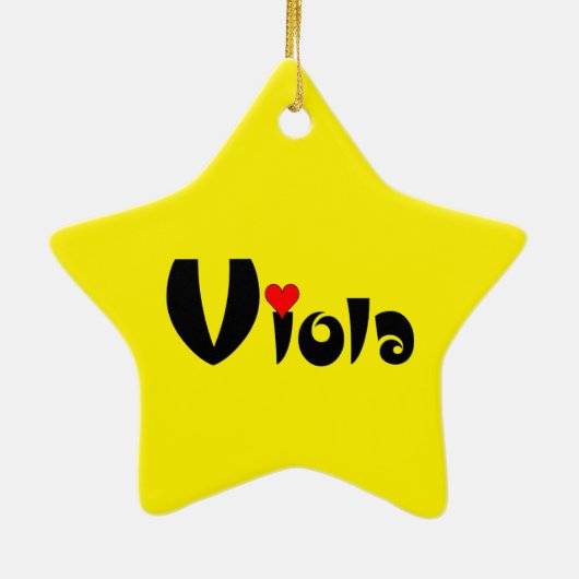 Viola Kleines Herz Keramik Ornament (Hinten)