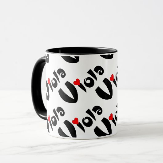Viola Kleines Herz Tasse (Vorderseite Links)