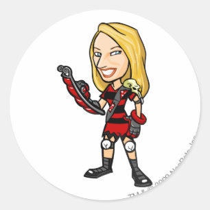 Viola Krawk Insel-Personal-Spieler Runder Aufkleber