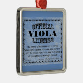 Viola License Metal Ornament (Rechts)