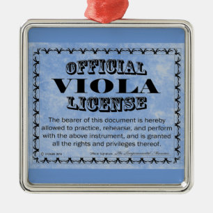 Viola License Metal Ornament Aus Metall
