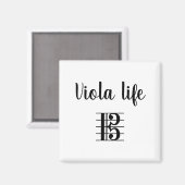 Viola Life Alto Clef Music Magnet (Vorderseite/Rückseite)
