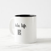 Viola Life Alto Clef Music Zweifarbige Tasse (Vorderseite Links)