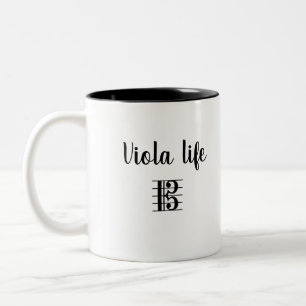Viola Life Alto Clef Music Zweifarbige Tasse