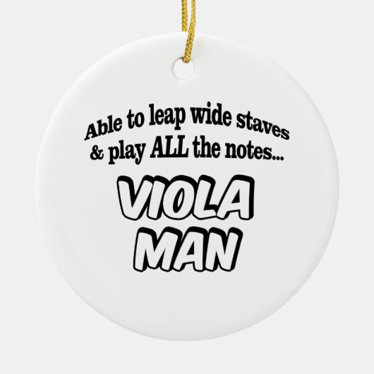 Viola Man - Music Superhero Keramik Ornament (Vorne)