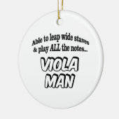 Viola Man - Music Superhero Keramik Ornament (Links)