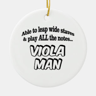 Viola Man - Musiksuperheld Keramik Ornament