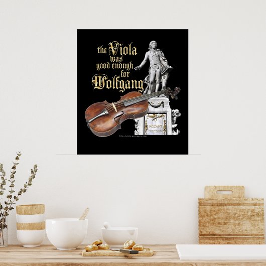 Viola & Mozart Poster (Küche)