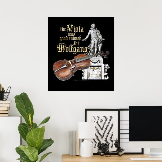 Viola & Mozart Poster (Heimbüro)