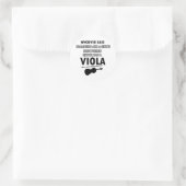 Viola-Musikentwürfe Runder Aufkleber (Tasche)