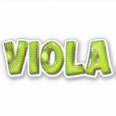 Viola Name Kiwi Design Aufkleber Sticker (Vorderseite)
