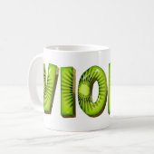 Viola Name Kiwi Style Tasse Teetasse Kaffeetasse (Vorderseite Links)